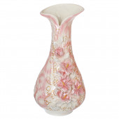Напольная ваза Каприз, акрил, цветы, лепка, розовая