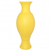 Напольная ваза Юлия, кожа, жёлтая