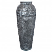 Напольная ваза Арго, кожа, серебро, акрил