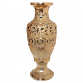 Напольная ваза Альфа, золото, резка