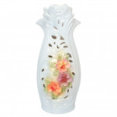 Напольная ваза Королева, акрил, цветы, лепка