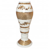 Напольная ваза Акирия сетка, золото, белая