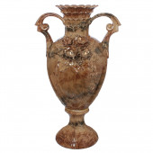 Напольная ваза Каскад, малахит коричневый, лепка