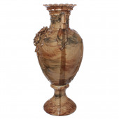 Напольная ваза Каскад, малахит коричневый, лепка