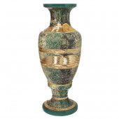 Напольная ваза Альфа, малахит, зелёная, золото