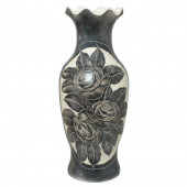Напольная ваза Елена большая, чёрный Китай