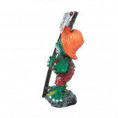 Садовая фигура Лягушонок Welcome (задувка), темно-зеленый, красные штаны (Гипс)
