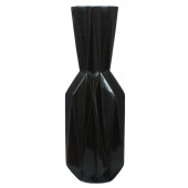 Напольная ваза Кристалл, чёрная, глянцевая