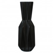 Напольная ваза Кристалл, чёрная, глянцевая