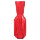 Напольная ваза Кристалл, красная, глянцевая