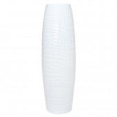 Напольная ваза Макраме большая, белая, глянец
