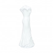 Напольная ваза Платье, белая, матовая