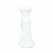 Напольная ваза Платье, белая, матовая