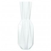 Напольная ваза Кристалл, белая, глянец