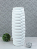 Напольная ваза Волна, кожа, белая (цвета в ассортименте)