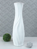 Напольная ваза Нора рельеф, кожа, белая (цвета в ассортименте)