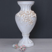 Напольная ваза Колизей, акрил, белая лепка