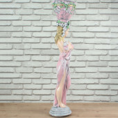 Садовая фигура-кашпо Гречанка (розовое платье) (Гипс)