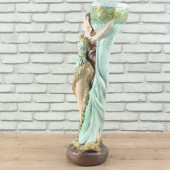 Садовая фигура-кашпо Эльза (зелёное платье) (Гипс)