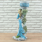 Садовая фигура-кашпо Виктория (синее платье) (Гипс)