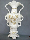 Напольная ваза Изабелла  белая деколь