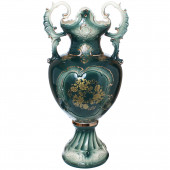 Напольная ваза Венеция большая зеленый деколь