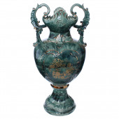 Напольная ваза Венеция большая малахит-зеленый
