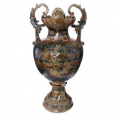 Напольная ваза Венеция большая малахит-коричневый