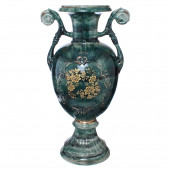 Напольная ваза Венера малахит-зеленый деколь
