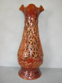 Напольная ваза Элеонора коричневая резка