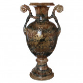 Напольная ваза Венера малахит-коричневый деколь