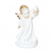 Сувенир Ангел с фонарём (белый) (Гипс)