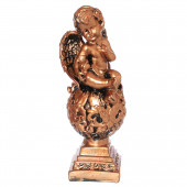 Сувенир Ангел на шаре, средний (бронза) (Гипс)