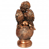 Сувенир Ангел на шаре, большой (бронза) (Гипс)