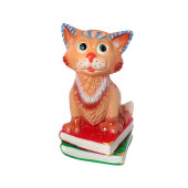 Копилка Котёнок на книгах, глянец