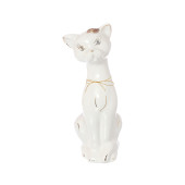 Копилка Кошка Алиса, малая, верёвочка, глазурь белая