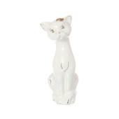 Копилка Кошка Алиса, малая, глазурь белая