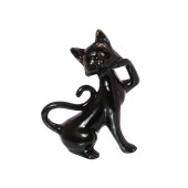 Копилка Кошка Милена, глазурь чёрная