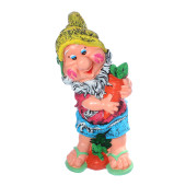 Садовая фигура Гном с морковкой, сад №58 (Гипс)