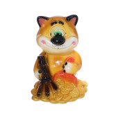 Копилка Кот с веником, глянец