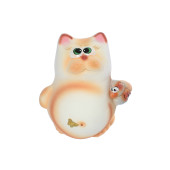 Копилка флок Кот с птицей