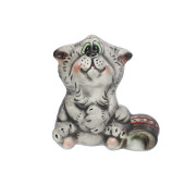 Копилка Кот со сметаной, шамот