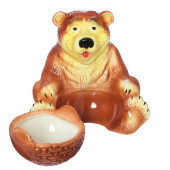 Копилка гладкая Медведь с корзинкой