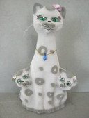 Копилка флок Кошка с котятами