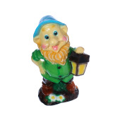 Садовая фигура Гном с фонарём, глянец