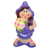 Садовая фигура Гном-девочка