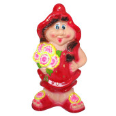 Садовая фигура Гном-девочка