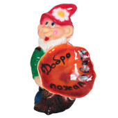 Садовая фигура Гном с грибом, глянец