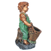 Садовая фигура Саша, бронза, кашпо (Гипс)