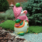 Садовая фигура Снеговик (с фонарём), глянец